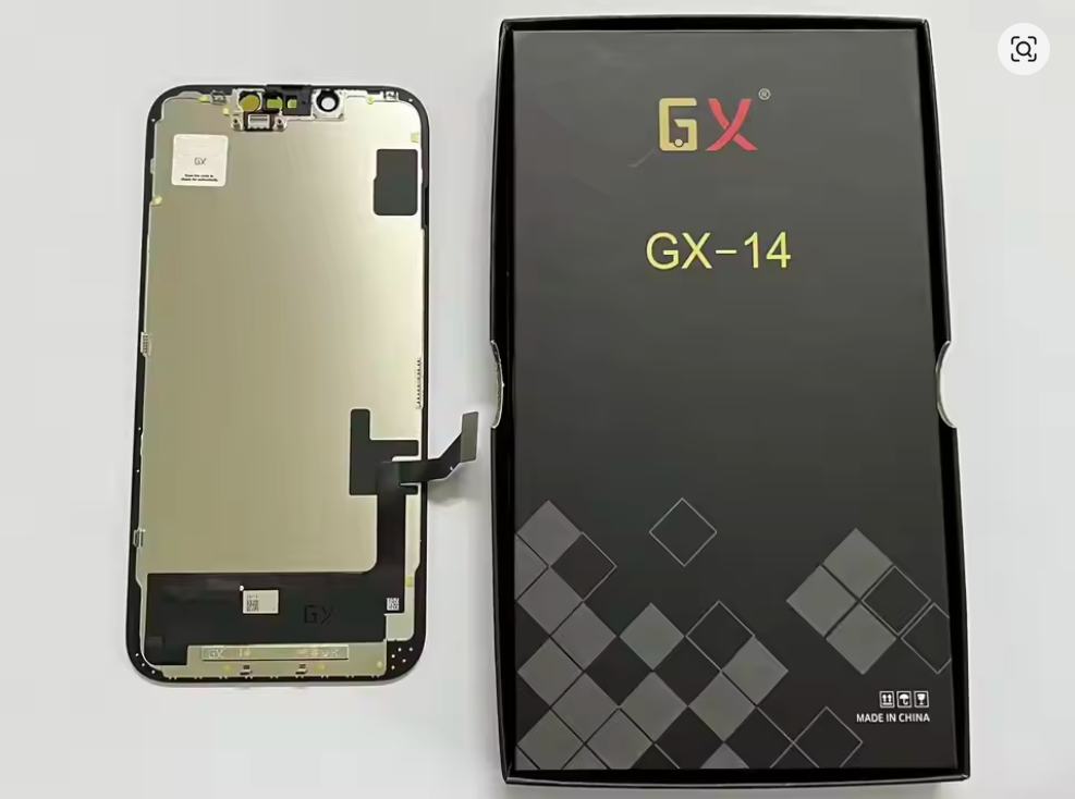 Hard OLED screen for iPhone 14, with its labelled box