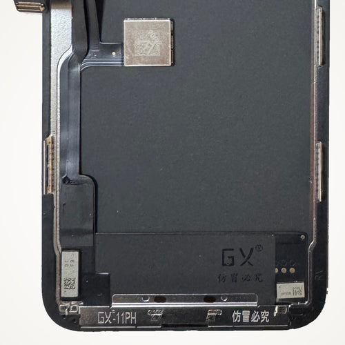 Hard OLED screen for iPhone 11 Pro, the lower back up close. Representative image; the iPhone 11 Pro Max screen is larger (6.5")