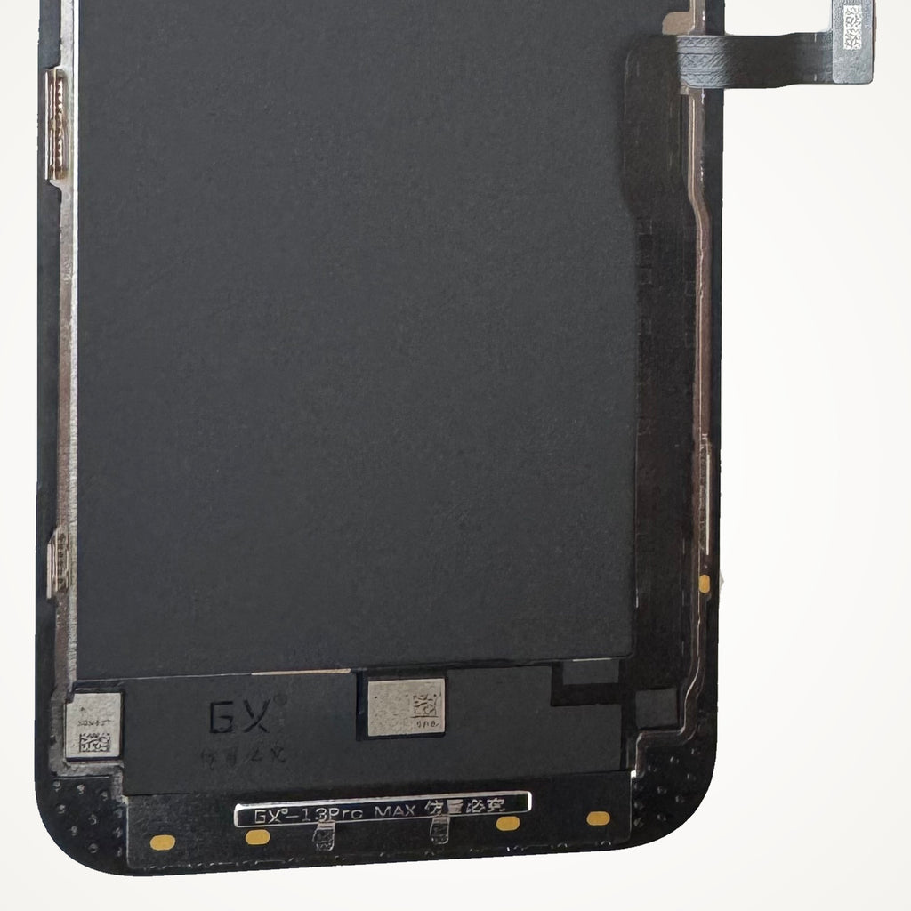 Hard OLED screen for iPhone 13 Pro Max, the lower back up close
