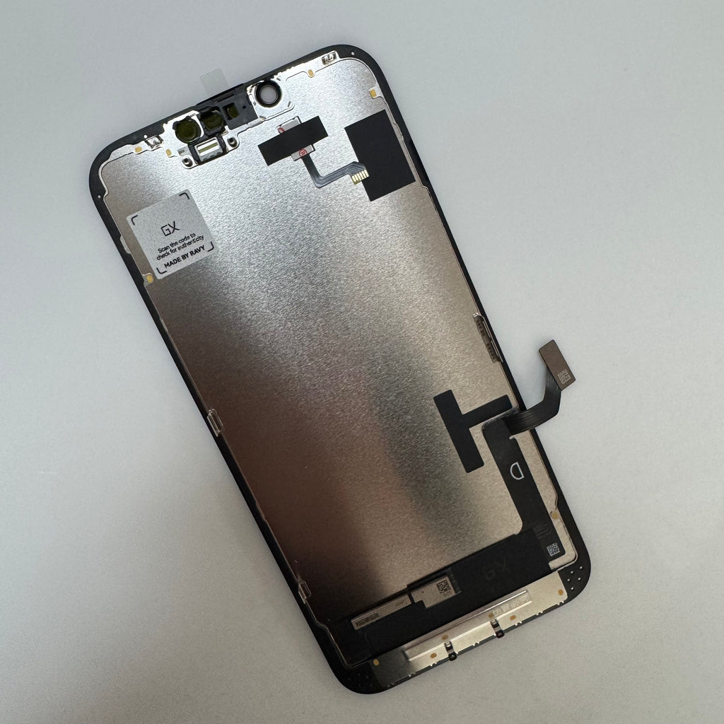 Hard OLED screen for iPhone 14, the back at an angle