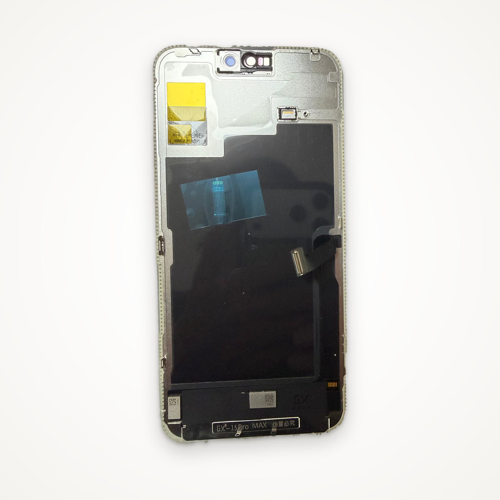 Hard OLED screen for iPhone 15 Pro Max, from the back
