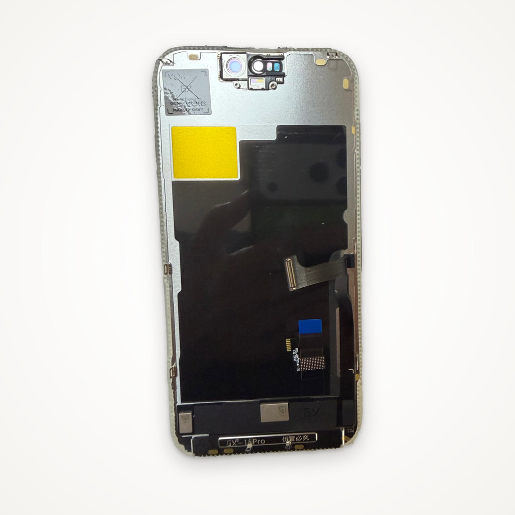 Hard OLED screen for iPhone 15 Pro, from the back