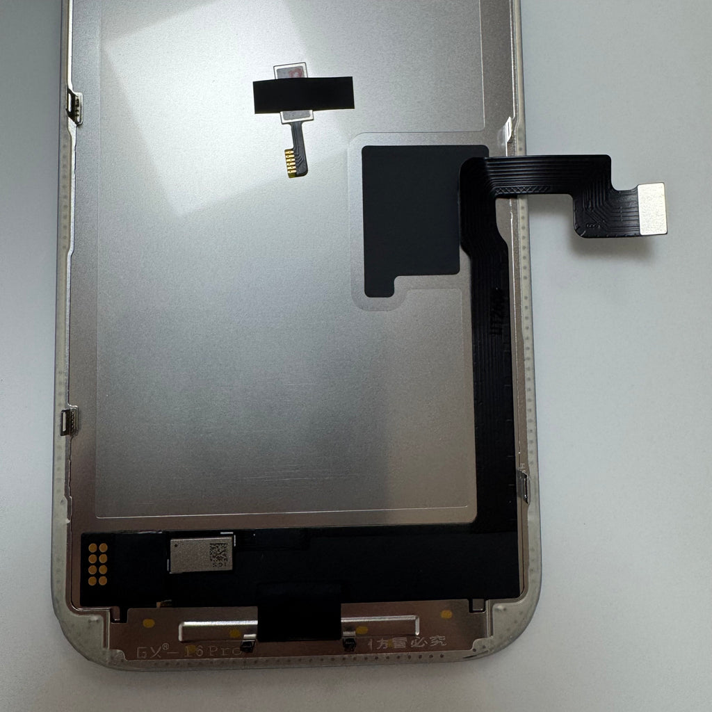 Hard OLED screen for iPhone 16 Pro, a close view of the back