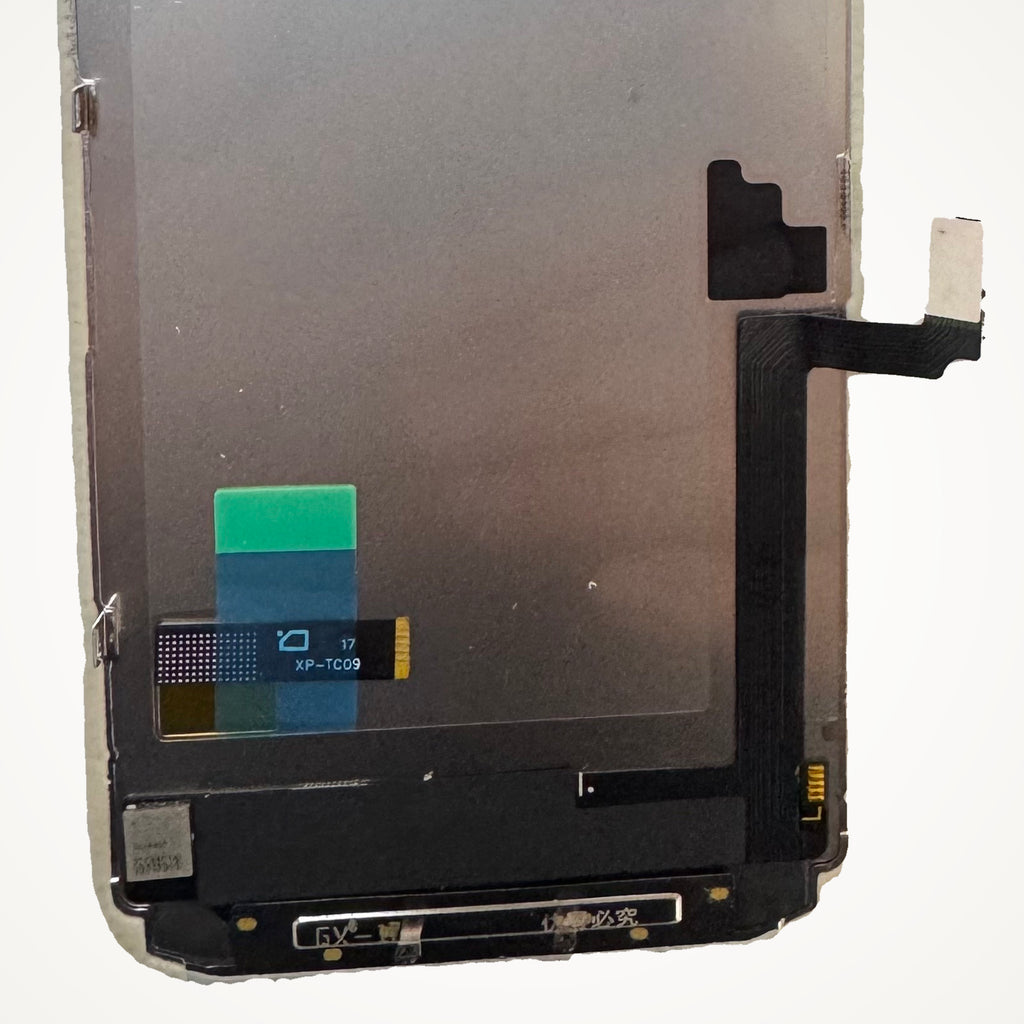 Hard OLED screen for iPhone 17, the lower back up close