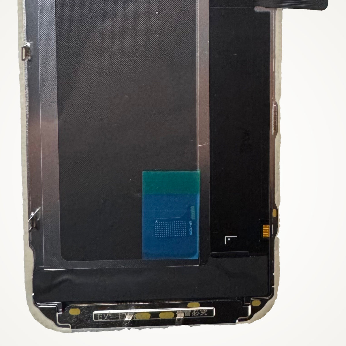 Hard OLED screen for iPhone 17 Pro, the lower back up close. Representative image; the iPhone 17 Pro Max screen is larger (6.9")