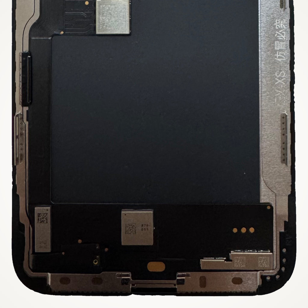 Hard OLED screen for iPhone XS, the lower back up close