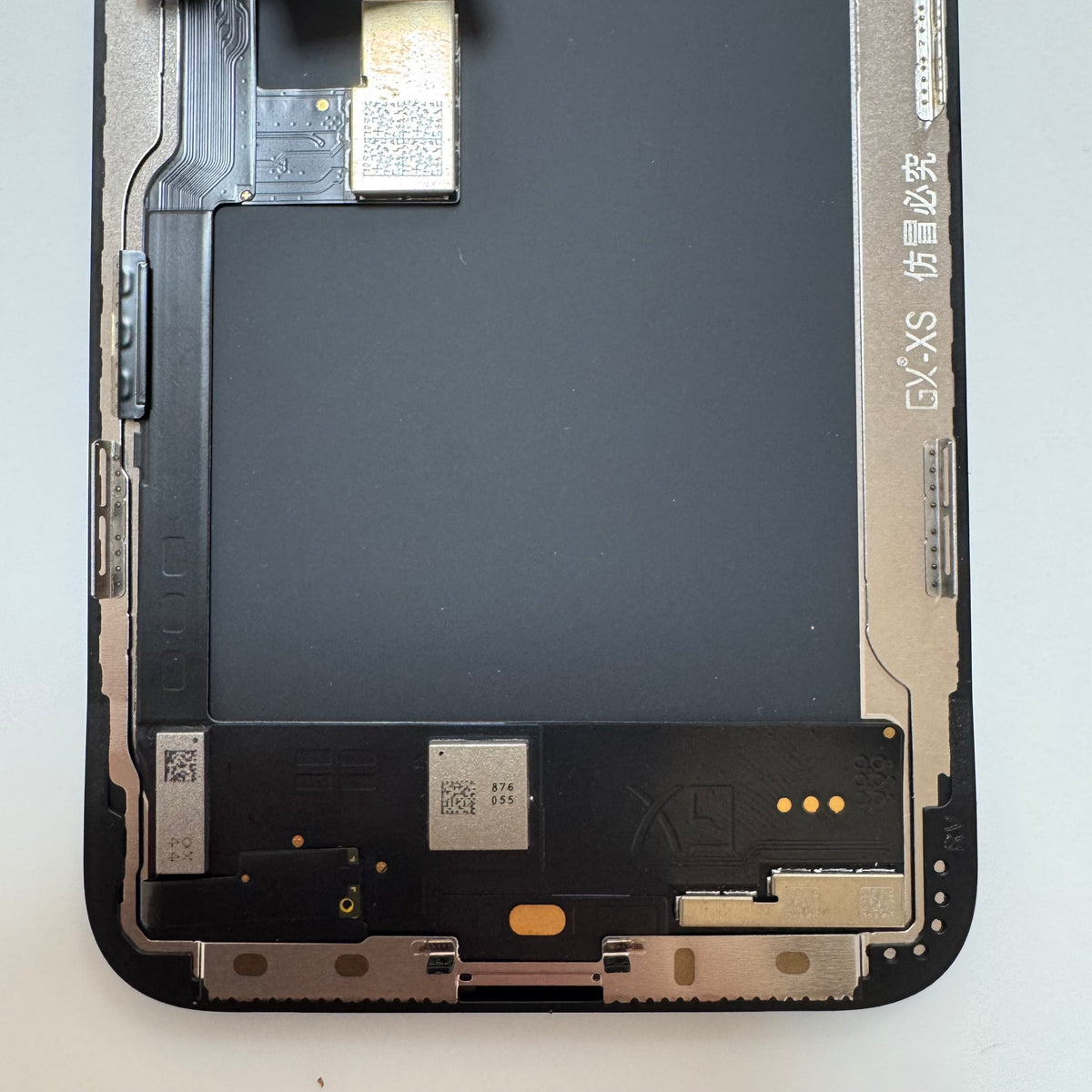 Hard OLED screen for iPhone XS, a close view of the back