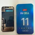 FHD incell LCD screen for iPhone 11 beside its box
