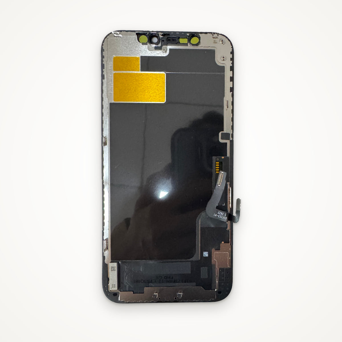 FHD incell LCD screen for iPhone 12 and 12 Pro, from the back