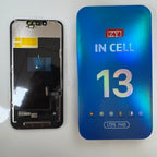 FHD incell LCD screen for iPhone 13 beside its box
