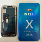 FHD incell LCD screen for iPhone X beside its box