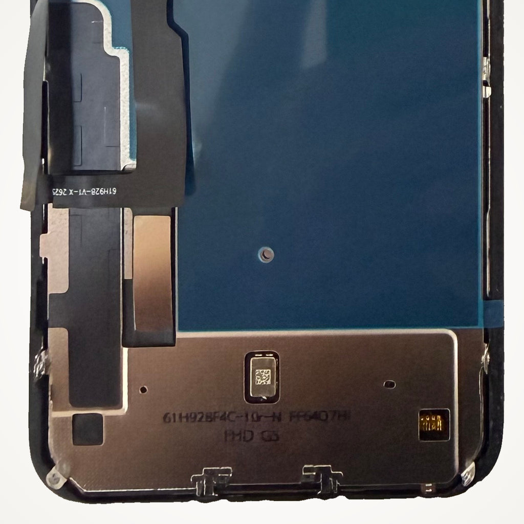 FHD incell LCD screen for iPhone XR, the lower back up close
