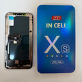 FHD incell LCD screen for iPhone XS beside its box