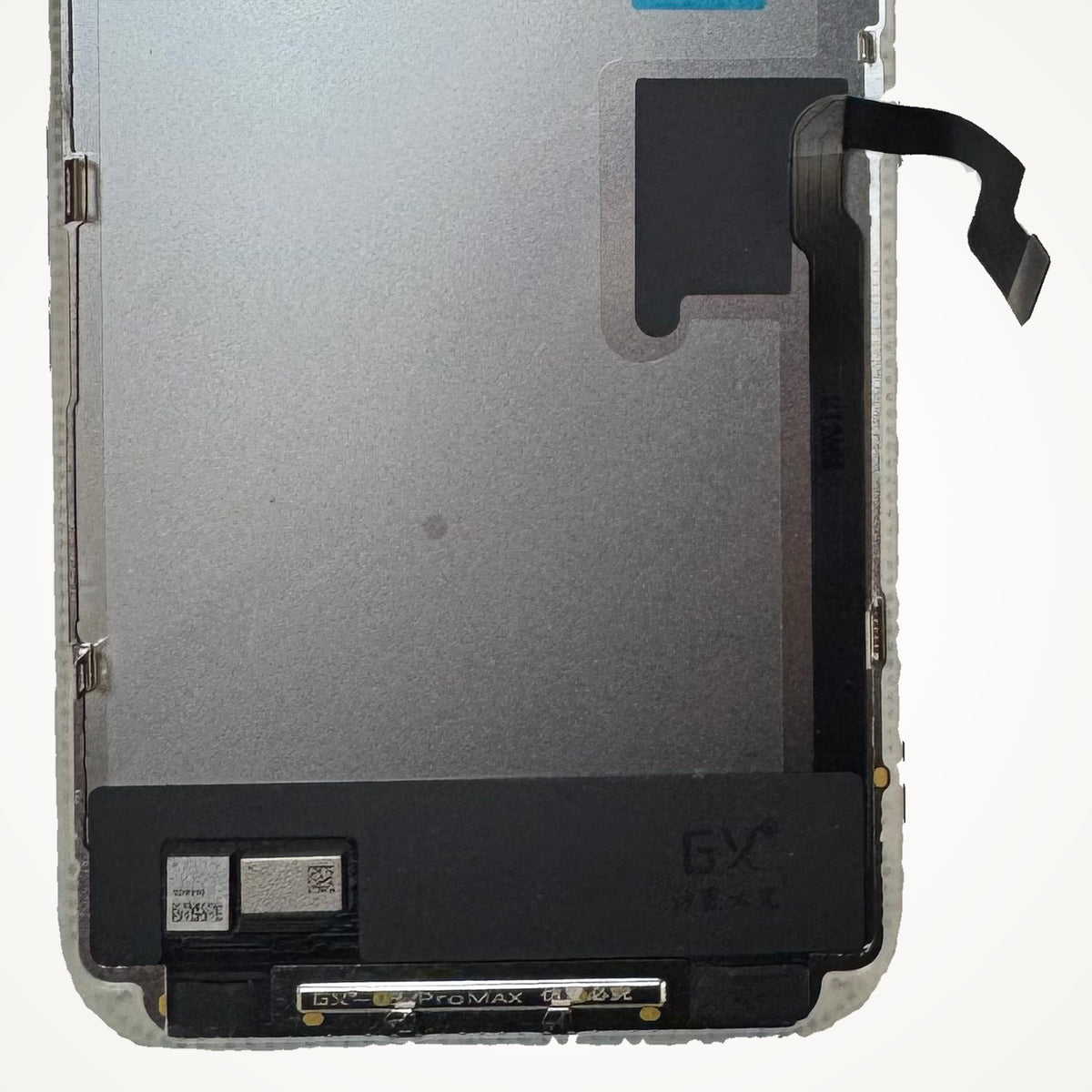 Soft OLED screen for iPhone 16 Pro Max, the lower back up close